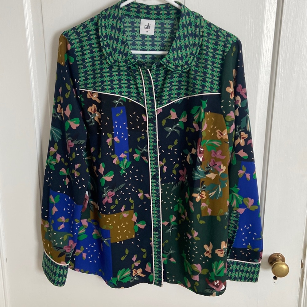 CAbi Bronco Blouse Size M